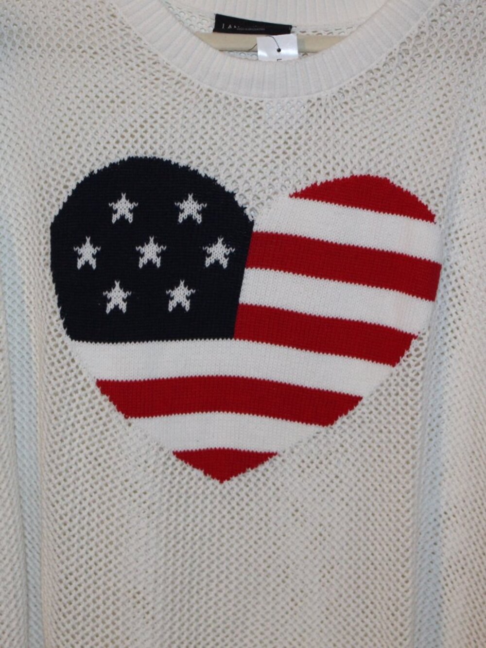 NWT Lane Bryant open weave American heart sweater size 22/24 women's SHARP! - Picture 2 of 6